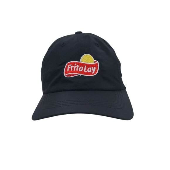 Frito Lay Black Adjustable Employee Baseball Cap Embroidered Logo Perforated - Picture 2 of 8